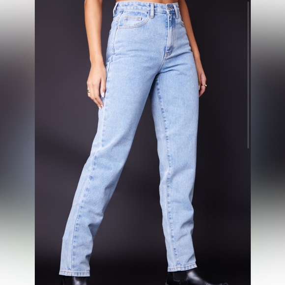 PLT Light Blue Basic Mom Jeans - Picture 2 of 7